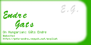 endre gats business card